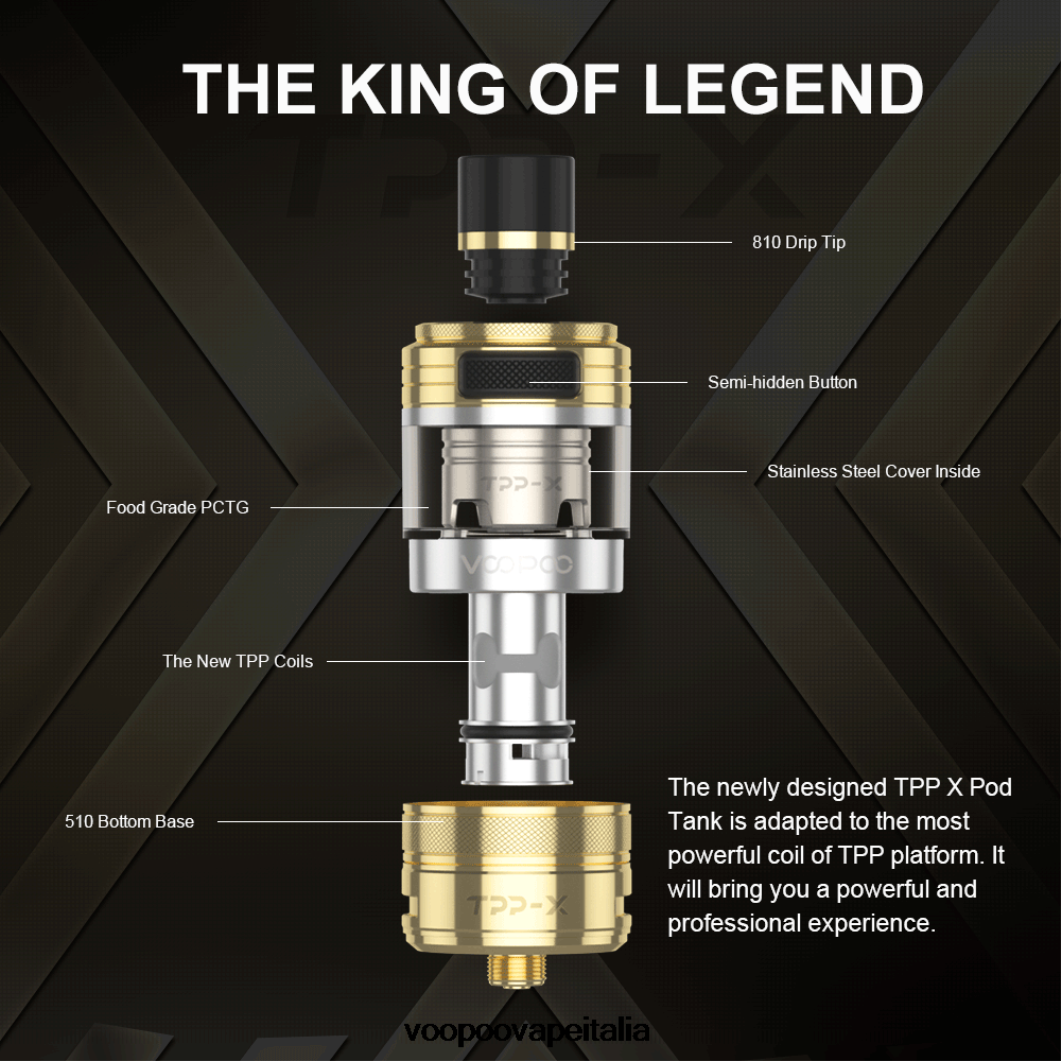 VOOPOO TPP X serbatoio della cialda arcobaleno 8V00HN514 - VOOPOO Sigaretta Elettronica Amazon