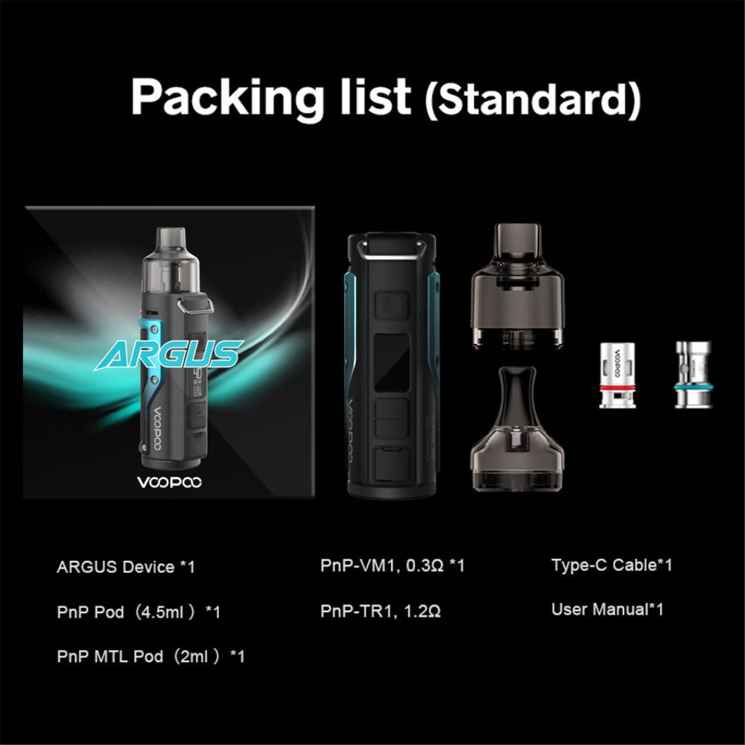 VOOPOO ARGUS kit mod.pod verde petrolio-argento 8V00HN77 - VOOPOO Gene Sigaretta Elettronica
