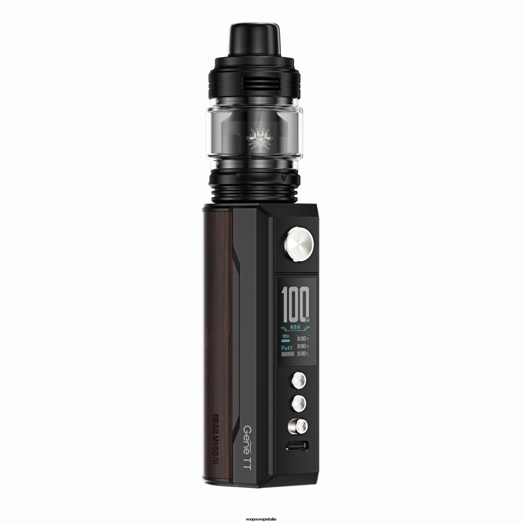 VOOPOO DRAG M100S dispositivo mod nero e legno scuro 8V00HN274 - VOOPOO Sigaretta Elettronica Amazon