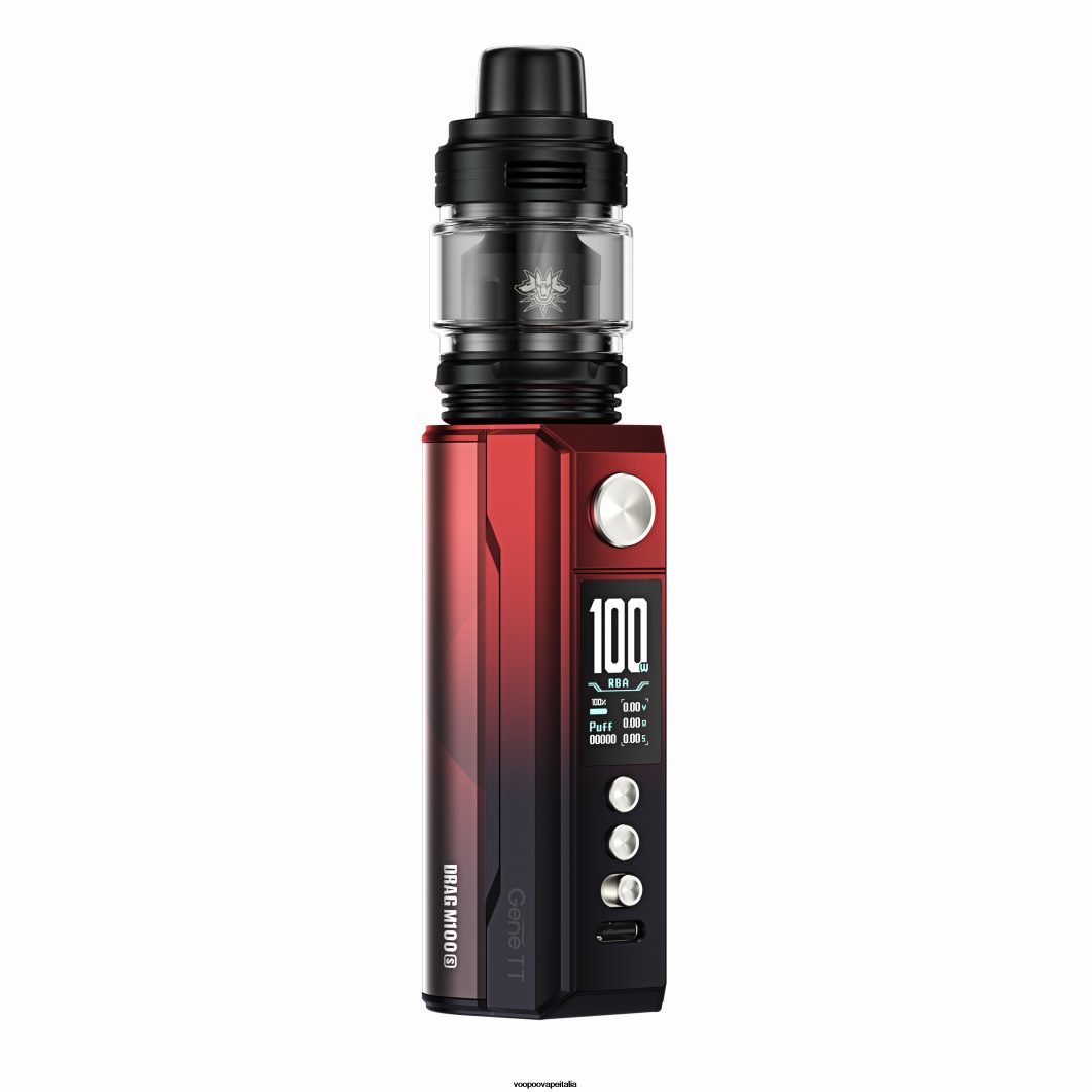 VOOPOO DRAG M100S dispositivo mod rosso nero 8V00HN276 - VOOPOO Sigaretta Elettronica Piccola
