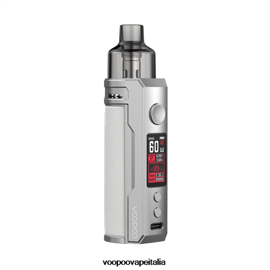 VOOPOO DRAG S kit mod.pod bianco argento 8V00HN201 - VOOPOO Vape Milano