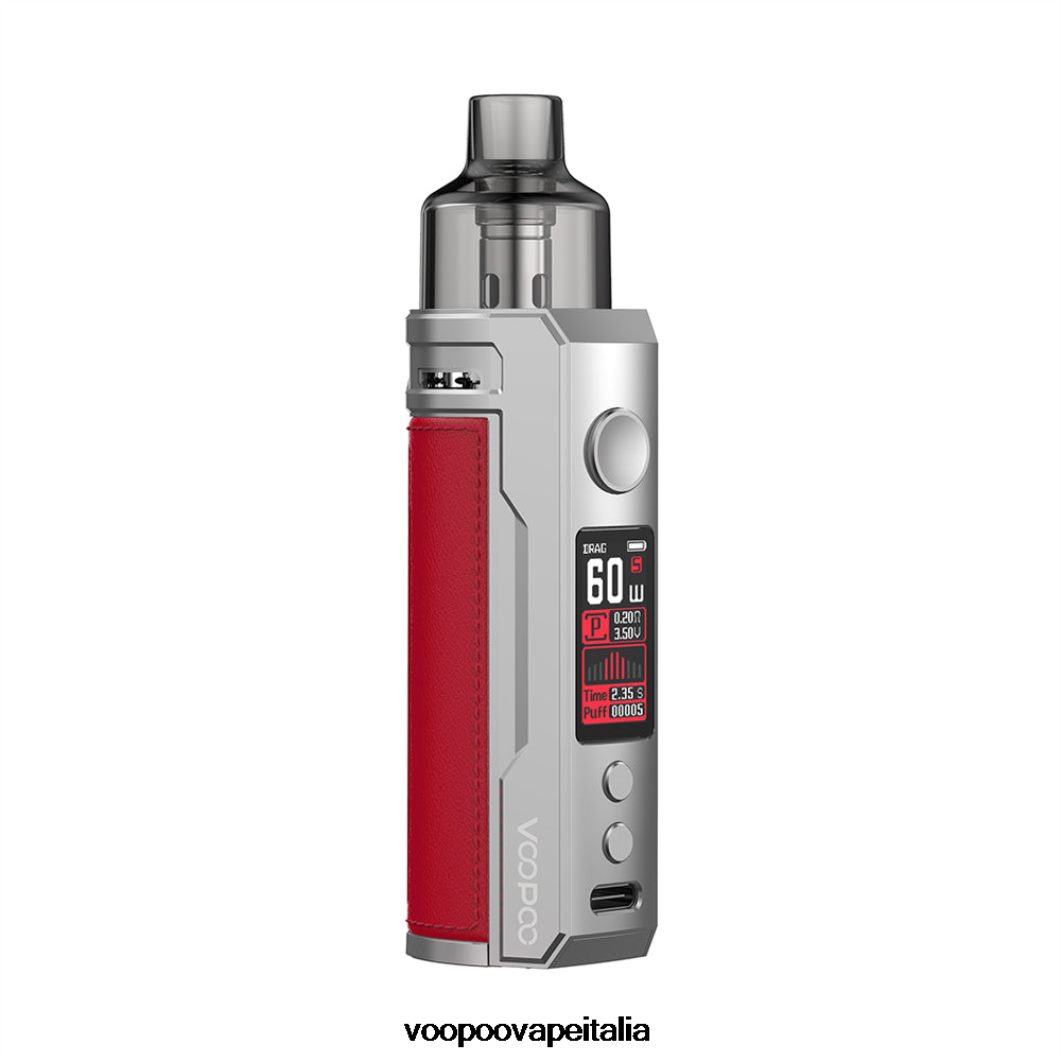 VOOPOO DRAG S kit mod.pod rosso argento 8V00HN202 - VOOPOO Sigaretta Elettronica