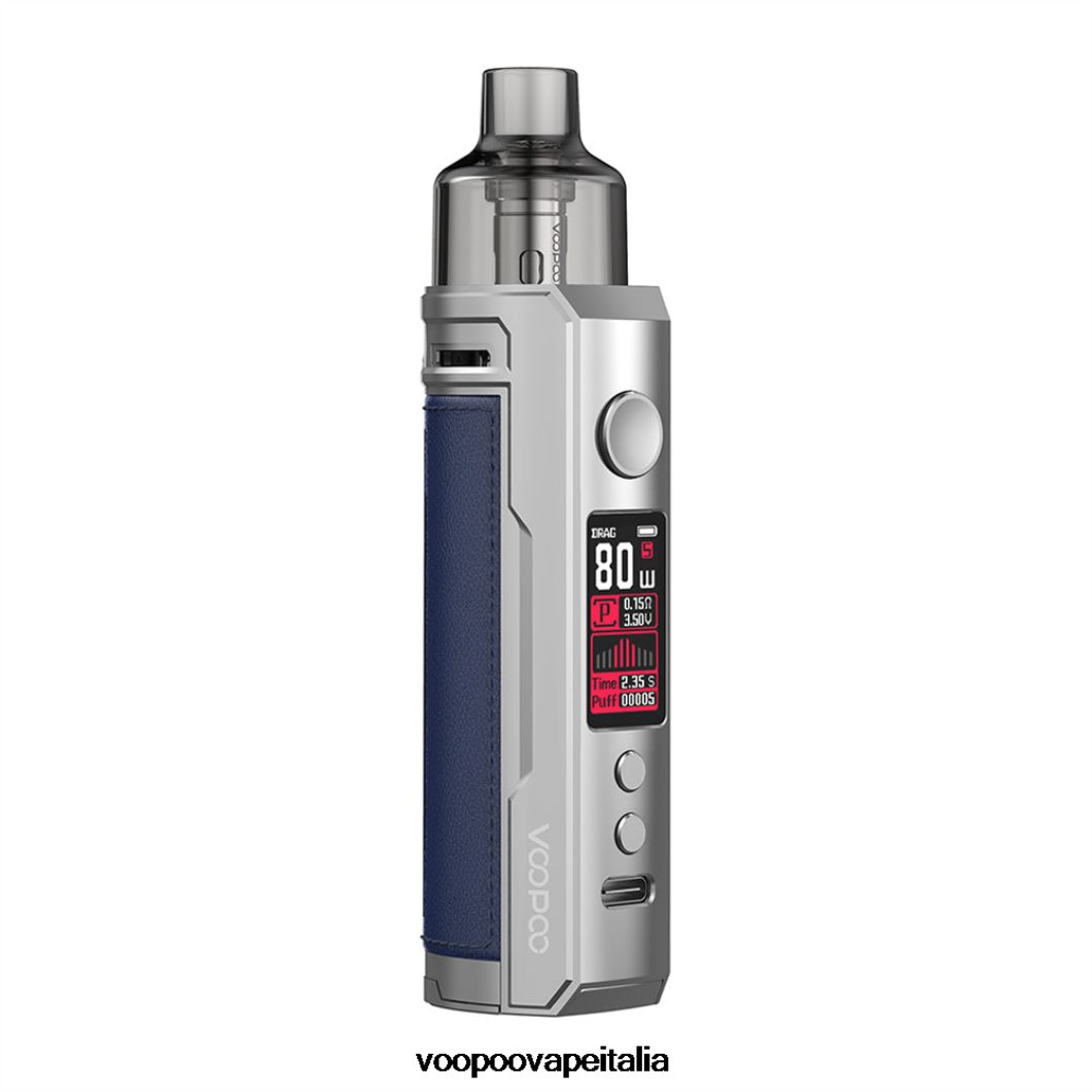 VOOPOO DRAG X kit mod.pod blu argento 8V00HN179 - Sigaretta Elettronica VOOPOO Drag